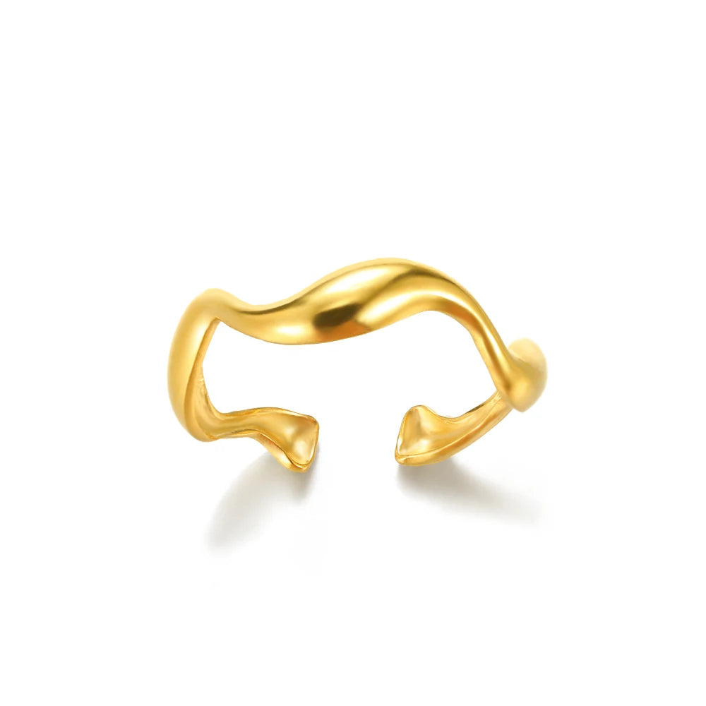316L Stainless Steel Rings for Women Gold Color Never Fade Luxury Classic Rings Wedding Couple Rings Jewelry Free Shipping