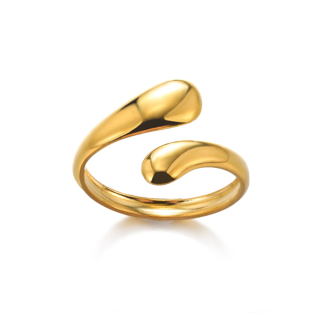 316L Stainless Steel Rings for Women Gold Color Never Fade Luxury Classic Rings Wedding Couple Rings Jewelry Free Shipping