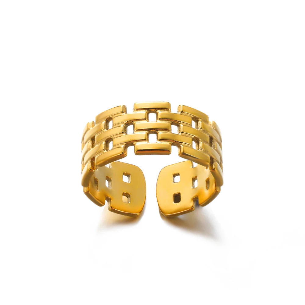 316L Stainless Steel Rings for Women Gold Color Never Fade Luxury Classic Rings Wedding Couple Rings Jewelry Free Shipping
