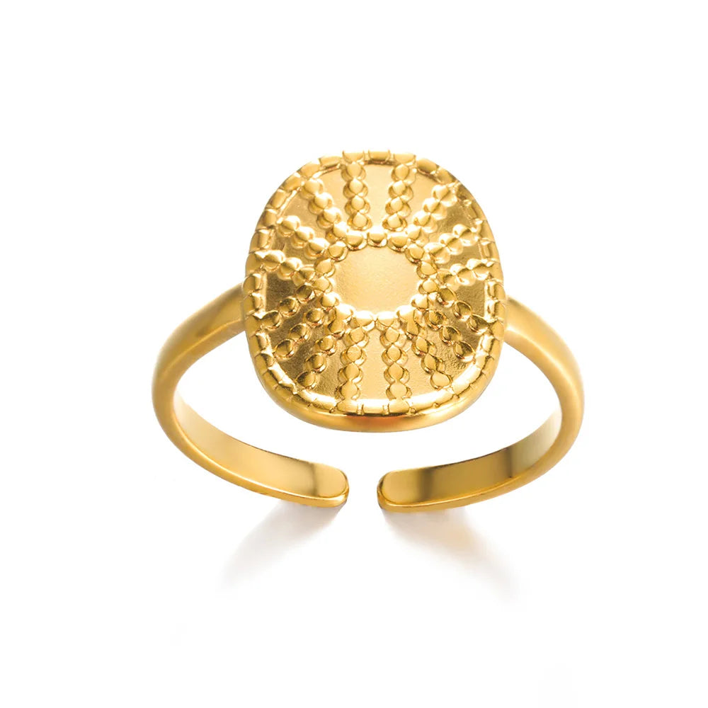 316L Stainless Steel Rings for Women Gold Color Never Fade Luxury Classic Rings Wedding Couple Rings Jewelry Free Shipping